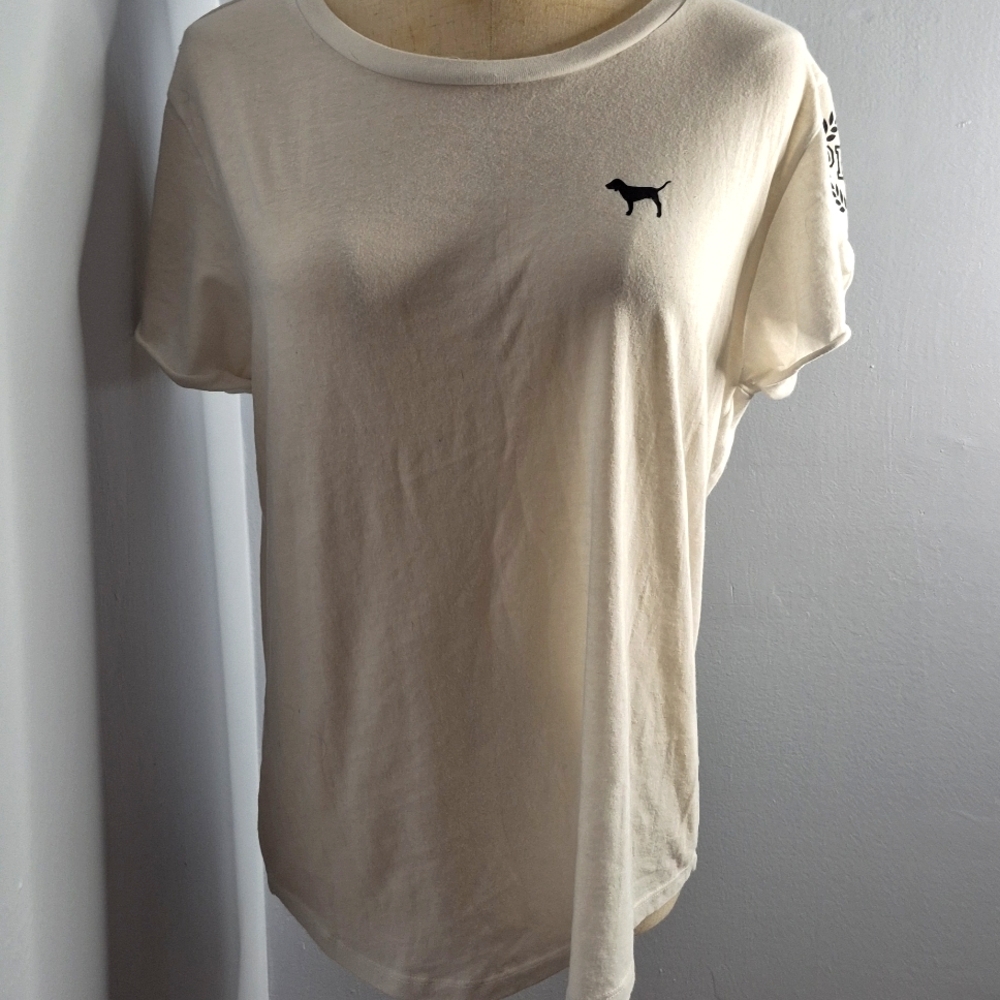 Pink t shirt LG  black and white